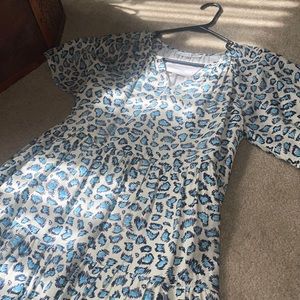 Joy Joy dress brand new Blue Leopard print lined